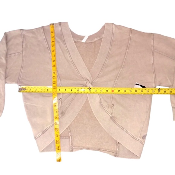 Free People Front to Back Sweatshirt Small 2 4 French Terry Twisted WEAR 2 WAYS - Picture 9 of 14